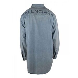 Men's Balenciaga Denim Button-Up Shirt